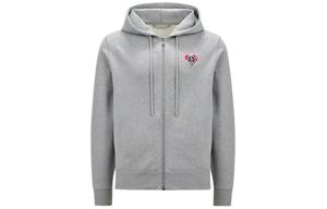 Толстовка с молнией и нашивкой с логотипом Moncler, серый