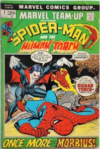 Marvel Team-Up Vol. 1 No. 3 (July 1972) Featuring Spider-Man and the Human Torch "Once More - - Morbius!" (Marvel Comics)