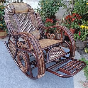 Yu Senyi Кресло-качалка из ротанга, модель large 21, цвет coffee-colored crown