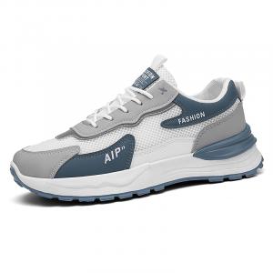 Дышащие, легкие, нескользящие, износостойкие, увеличивающие рост, низкие кроссовки для бега для мужчин TONYBEAR, White Blue