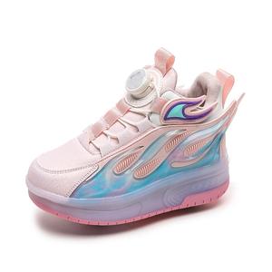 Износостойкая, легкая, амортизирующая, дышащая, нескользящая, детская обувь для подростков Wooden Rabbit, розовый