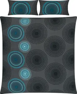 Постельное белье антрацит-петроль 1x 200x200 см + 2x 40x80 см REDBEST