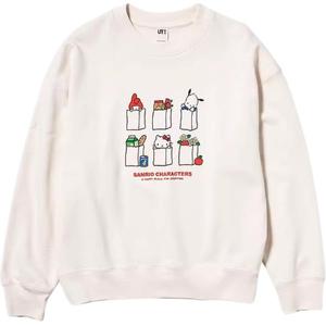 UNIQLO Свитшот Women's Light Beige Crew Neck Moderate