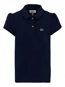 Рубашка-поло с рукавами-буфами Lacoste Kids, синий