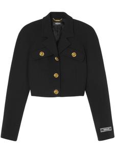 Versace укороченный жакет с пуговицами Medusa, черный