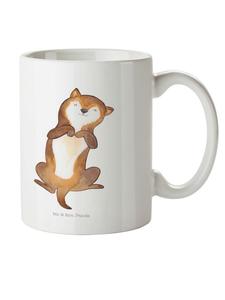 Детская кружка с рисунком ласки собаки, без слов, белого цвета Mr. & Mrs. Panda