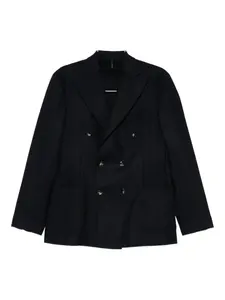 Двубортный пиджак Dell'Oglio, черный