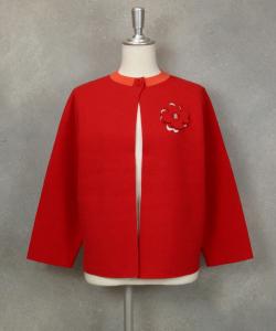 Вязаный кардиган с цветочным мотивом Studio Picone, цвет Red(020)