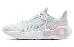 QIAODAN Устойчивые к истиранию и скольжению низкие спортивные повседневные кроссовки Jordan белого/светло-фиолетового цвета для женщин