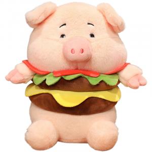 Милый плюшевый шпиц Hamburg, плюшевая игрушка Hamburg Pig высотой 25см/35см/55см Barbne, Hamburger Pig