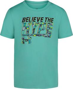 Детская футболка Under Armour с коротким рукавом и круглым вырезом, легкая и дышащая., Radial Turq