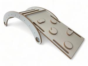 ДЕРЕВЯННАЯ качалка Монтессори для ребенка + горка + настенный НАБОР Gugi