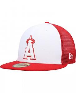 Мужская белая, красная кепка Los Angeles Angels 2023 для тренировок на поле 59FIFTY New Era, белый
