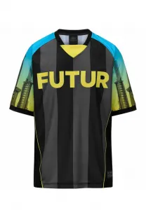 Футболка с принтом Kappa, Black Grey Dk Yellow