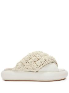 JW Anderson шлепанцы Popcorn на платформе, белый