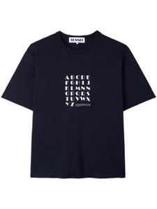 Футболка с графическим принтом Sunnei, синий