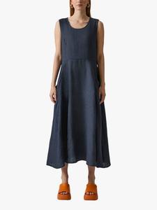 Льняное макси-платье James Lakeland, Navy