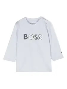 Футболка с логотипом BOSS Kidswear, синий