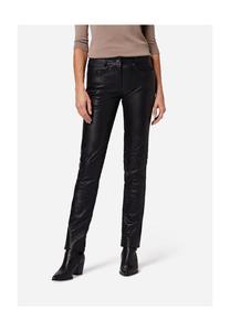 Женские кожаные брюки Dorin, классический фасон с 5 карманами, как кожаные джинсы с заниженной талией RICANO, черный