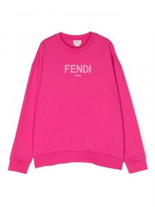 Толстовка с логотипом Fendi Kids, розовый