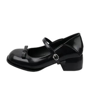 Туфли Мэри Джейн на массивном каблуке для женщин BINGO DUCK, Black