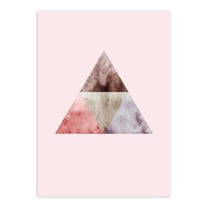 Фреска Komar Triangles Top, 50x70x0,1 см, разноцветный