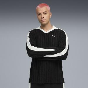 Мужская поло-рубашка T7 с длинным рукавом свободного кроя