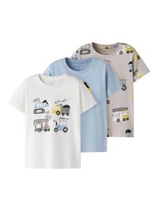 NAME IT Футболка 'NMMDANNY' в светло-голубом, Taupe, белом