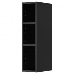 Настенный шкаф V, черно-серый, 20x37x80 см. IKEA Metod