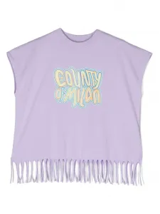 Футболка с надписью Marcelo Burlon County Of Milan Kids, фиолетовый