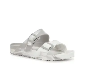 Сандалии Arizona Essentials Slide Sandal Birkenstock, цвет white_greytiedyeprint