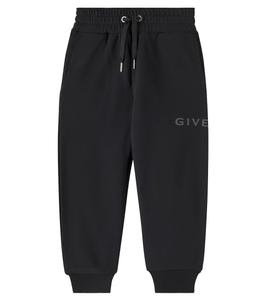 Спортивные брюки из хлопковой смеси с логотипом Givenchy Kids, черный