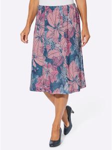 Юбка из джерси цвета деним с принтом пыльной розы WITT WEIDEN