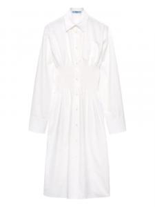 Платье Prada из хлопчатобумажной ткани, белый