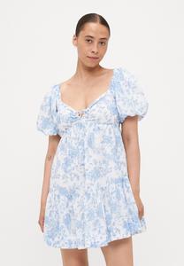 Повседневное платье PUFF SLEEVE DRESS Gina Tricot Petite, синий