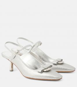 Кожаные туфли-лодочки Ophelia 55 с открытой пяткой Ferragamo, Brillux