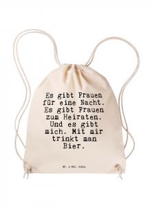 Спортивная сумка с надписью Есть женщины для... кремового цвета Mr. & Mrs. Panda