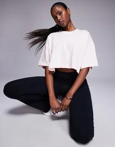 4505 Icon Укороченная футболка из плотного хлопка с Быстросохнущей отделкой, светло-розового цвета