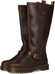 Dr. Martens женские ботинки до колена Anistone, Dark Brown