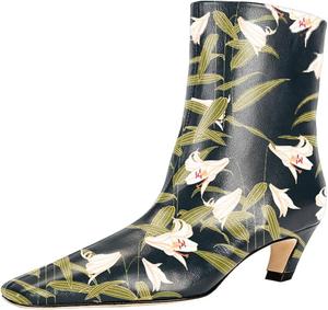 Женские ботильоны FSJ с квадратным носком, удобные, невысокий каблук типа «кикушка», на липучке, зимние, из искусственной замши, повседневные и нарядные, размеры 4-16 US, Plant