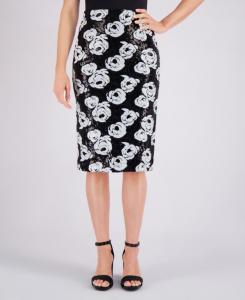 Женская юбка-карандаш с пайетками Muse, Black, White