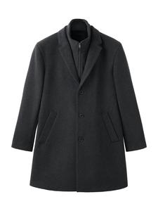 MANGO MAN Межсезонное пальто 'Uriel' в темно-сером цвете