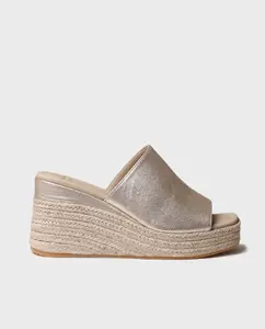 Женские эспадрильи на платформе из замши Toni Pons, золото