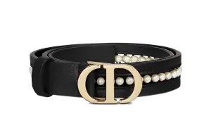 DIOR Кожаный ремень женский Black 2,5 см