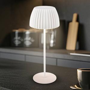 Настольная лампа на батарейках BRILO Riffle Typ B, алюминий - белый