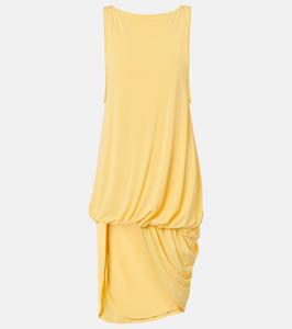 Мини-платье Peplo из драпированного джерси Jacquemus, желтый