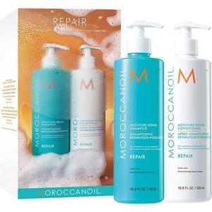 Поллитровый набор восстанавливающего шампуня и кондиционера, Moroccanoil