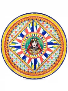 Сервировочная тарелка с архивным принтом Dolce & Gabbana, желтый