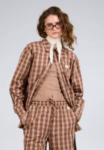 Блузка lilia оверсайз на пуговицах Oh April, Cocoa Dust Check