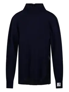 Свитер с высоким воротом и длинными рукавами RE CODE, синий